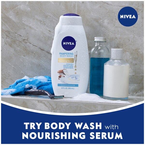 NIVEA Pampering Body Wash with Nourishing Serum