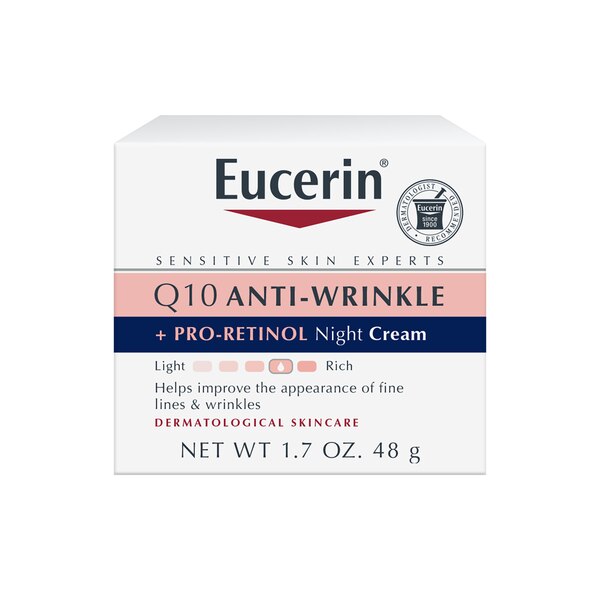 Eucerin Q10 Anti-Wrinkle Night Cream + Pro-Retinol, 1.7 OZ
