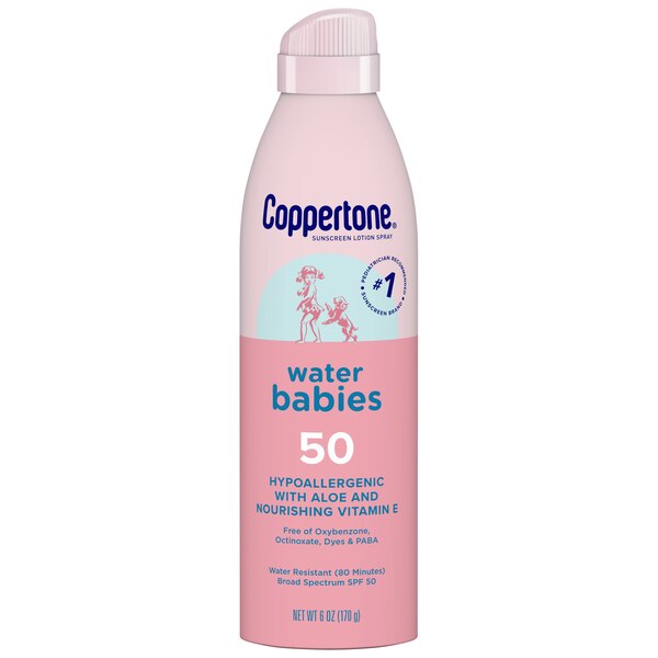 Coppertone WaterBABIES Sunscreen Quick Cover Spray Broad Spectrum SPF 50, 6 OZ