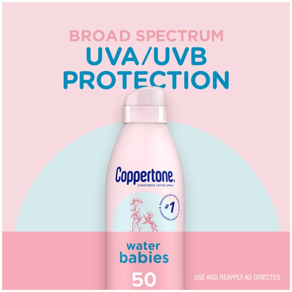 Coppertone WaterBABIES Sunscreen Quick Cover Spray Broad Spectrum SPF 50, 6 OZ