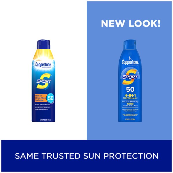 Coppertone SPORT Continuous Sunscreen Spray Broad Spectrum, 5.5 OZ