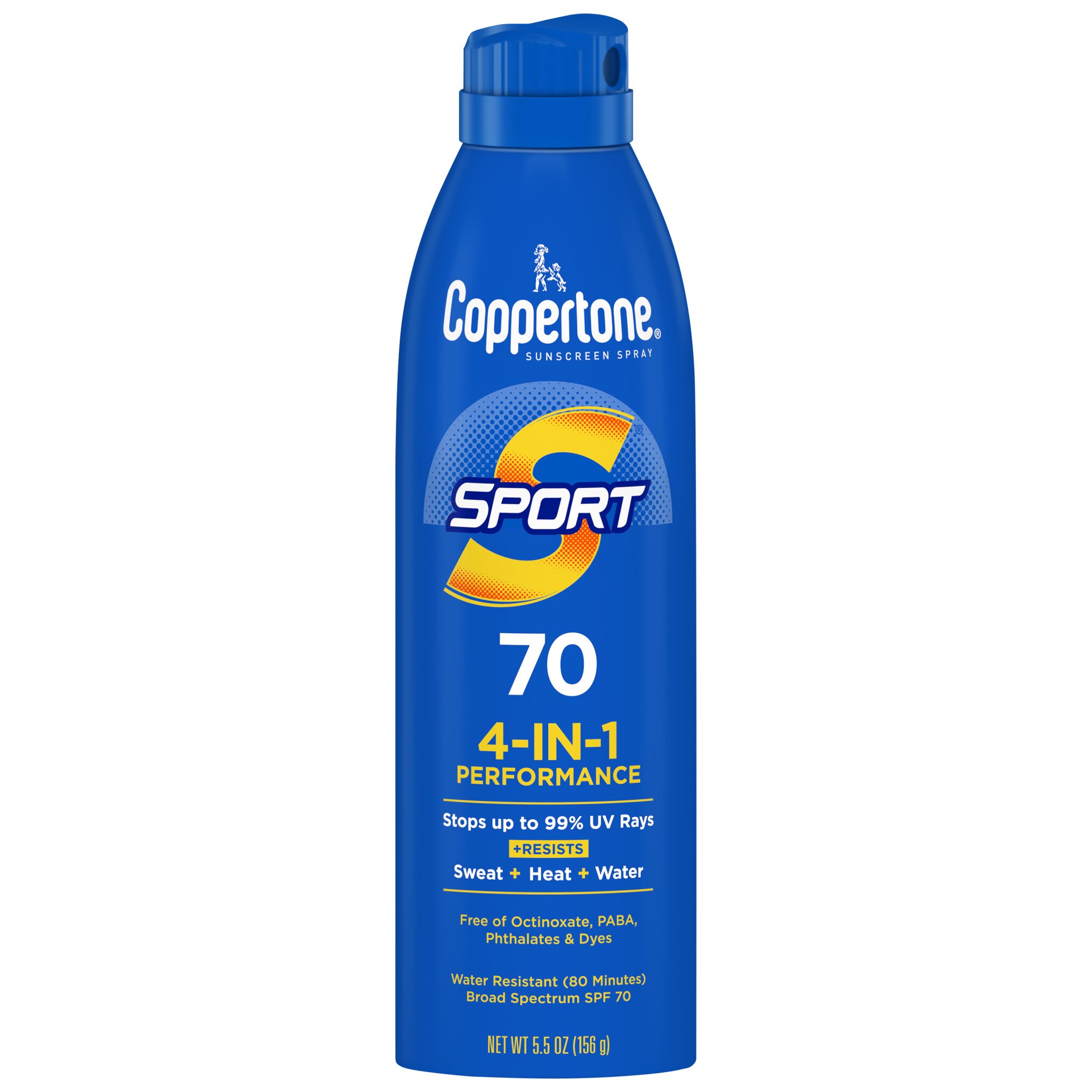 Coppertone SPORT Continuous Sunscreen Spray Broad Spectrum, 5.5 OZ