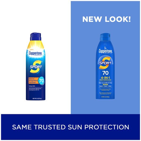 Coppertone SPORT Continuous Sunscreen Spray Broad Spectrum, 5.5 OZ