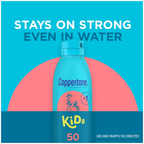 Coppertone Kids Sunscreen Water Resistant Continuous Spray Broad Spectrum SPF 50, 5.5 OZ