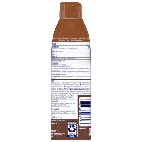 Coppertone Tanning Defend & Glow Sunscreen Continuous Spray Broad Spectrum, 5.5 OZ
