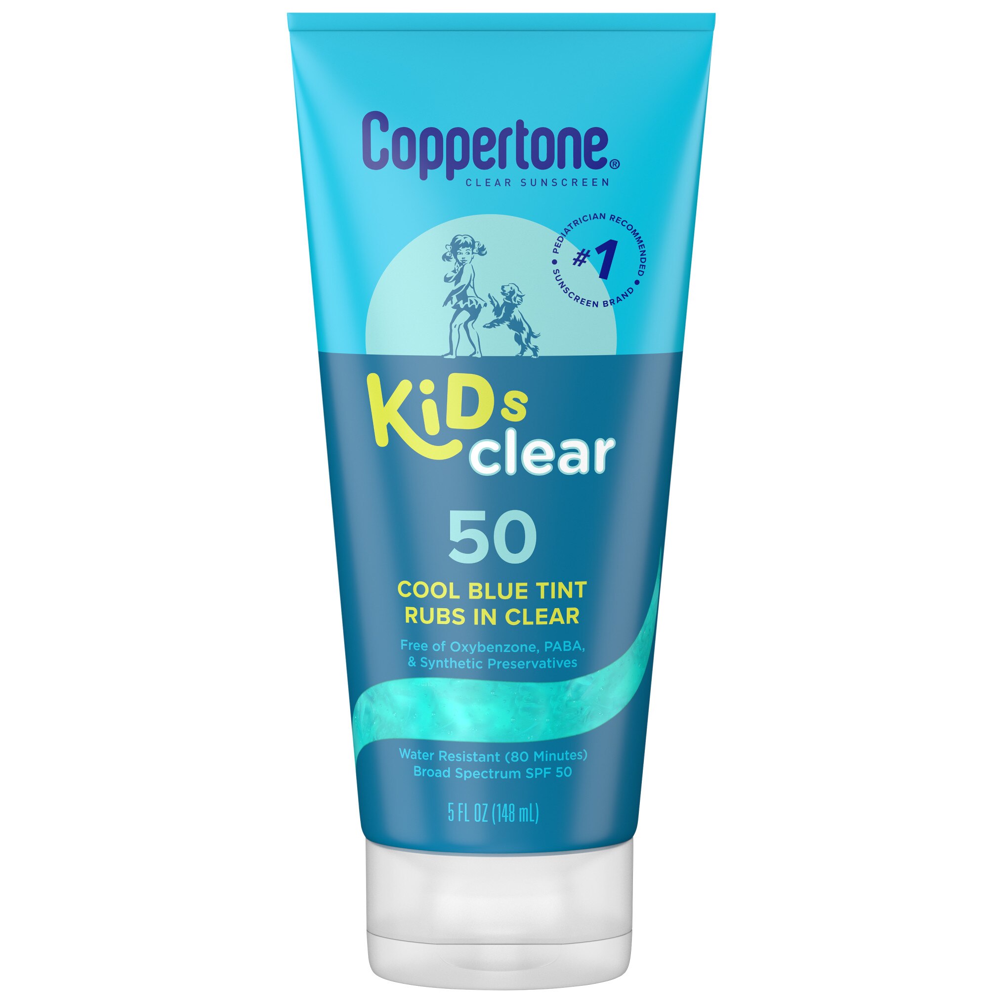 Coppertone Kids Clear Broad Spectrum SPF 50 Sunscreen, 5 OZ