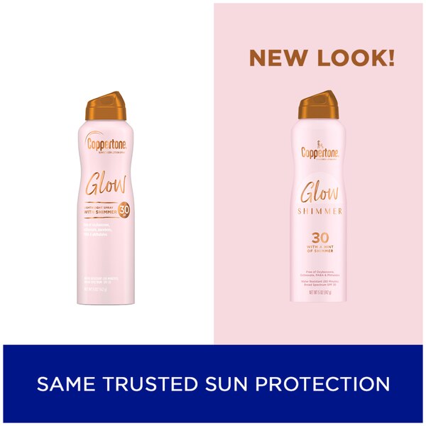 Coppertone Glow SPF 30 Sunscreen Spray, 5 OZ