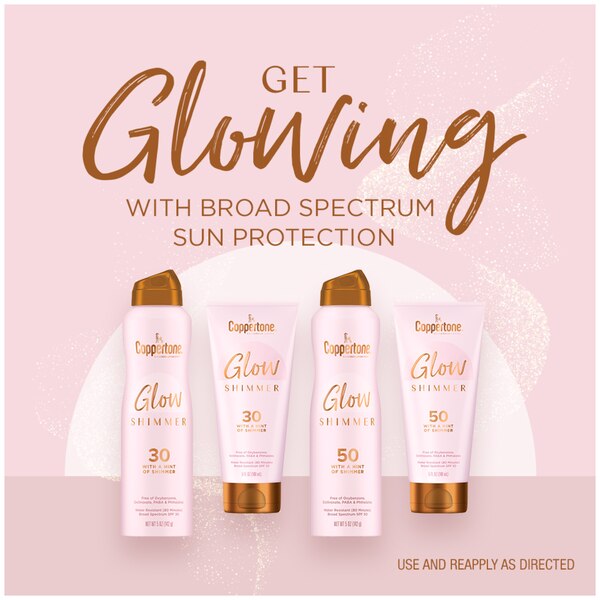 Coppertone Glow SPF 30 Sunscreen Spray, 5 OZ
