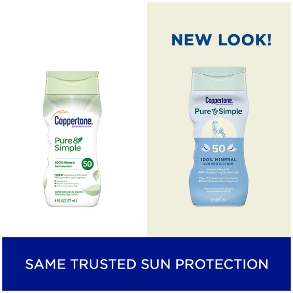 Coppertone Pure & Simple SPF 50 Sunscreen Lotion