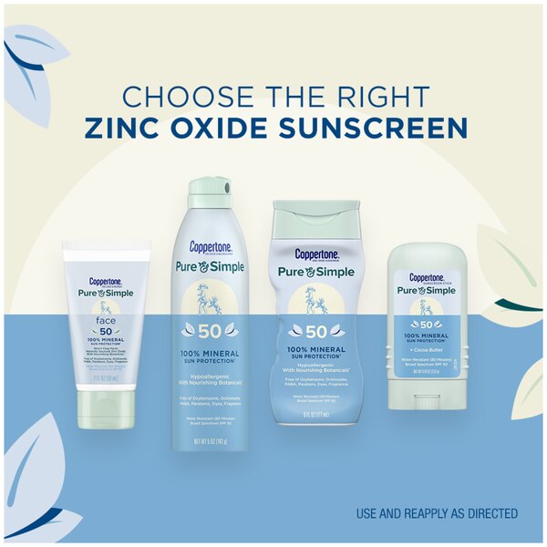 Coppertone Pure & Simple SPF 50 Sunscreen Lotion