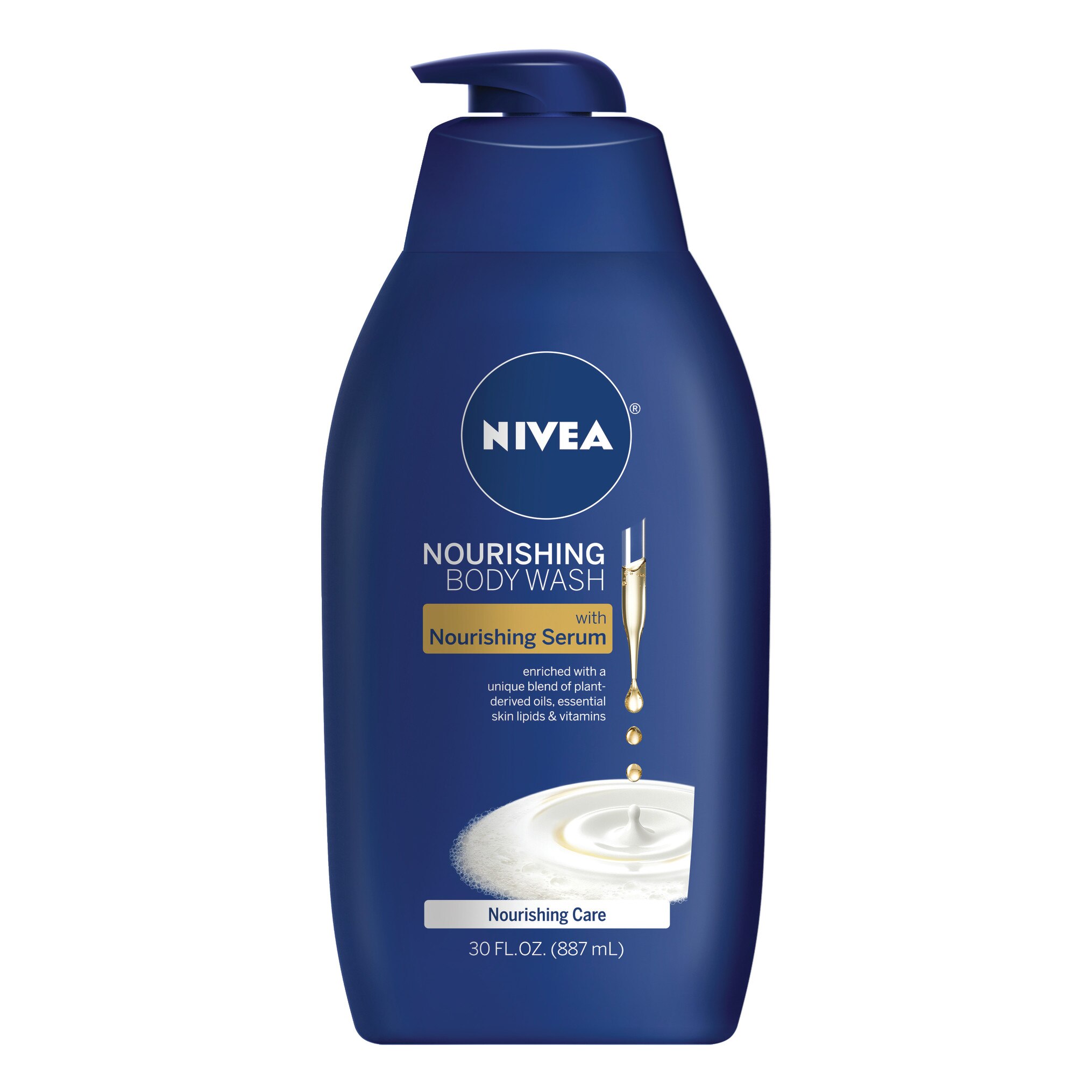 NIVEA Nourishing Care Body Wash with Pump, 30 OZ