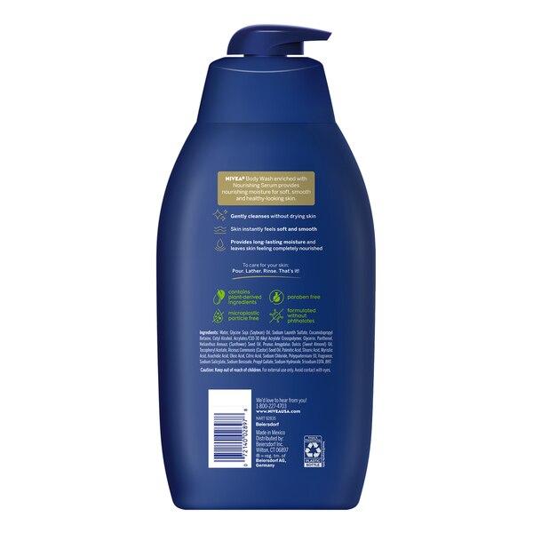 NIVEA Nourishing Body Wash, Nourishing Care, 30 oz