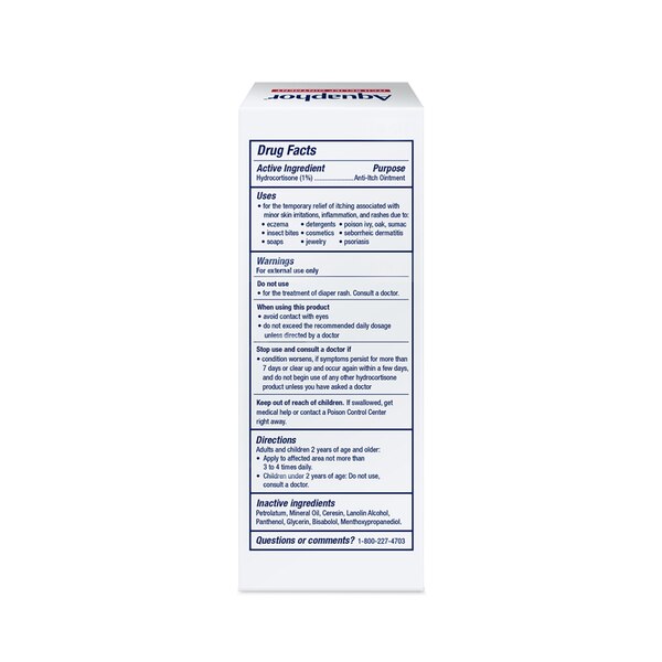 Aquaphor Itch Relief Ointment, 1% Hydrocortisone, 1 OZ