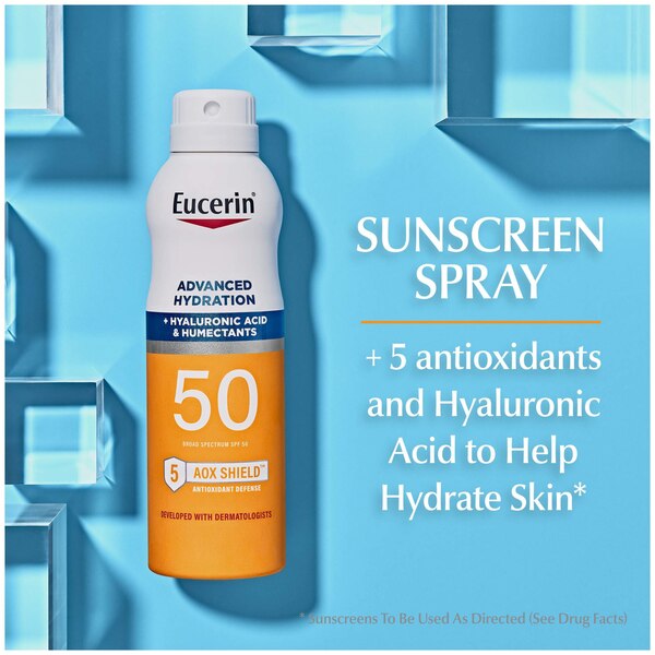 Eucerin Sun Advanced Hydration SPF 50 Sunscreen Spray, 6 OZ