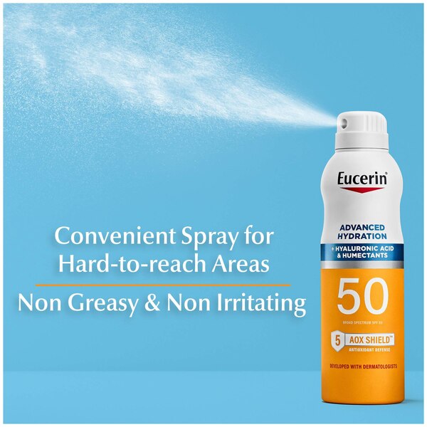 Eucerin Sun Advanced Hydration SPF 50 Sunscreen Spray, 6 OZ