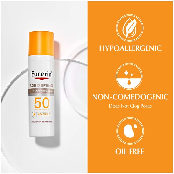 Eucerin Sun Age Defense SPF 50 Face Sunscreen Lotion, 2.5 OZ