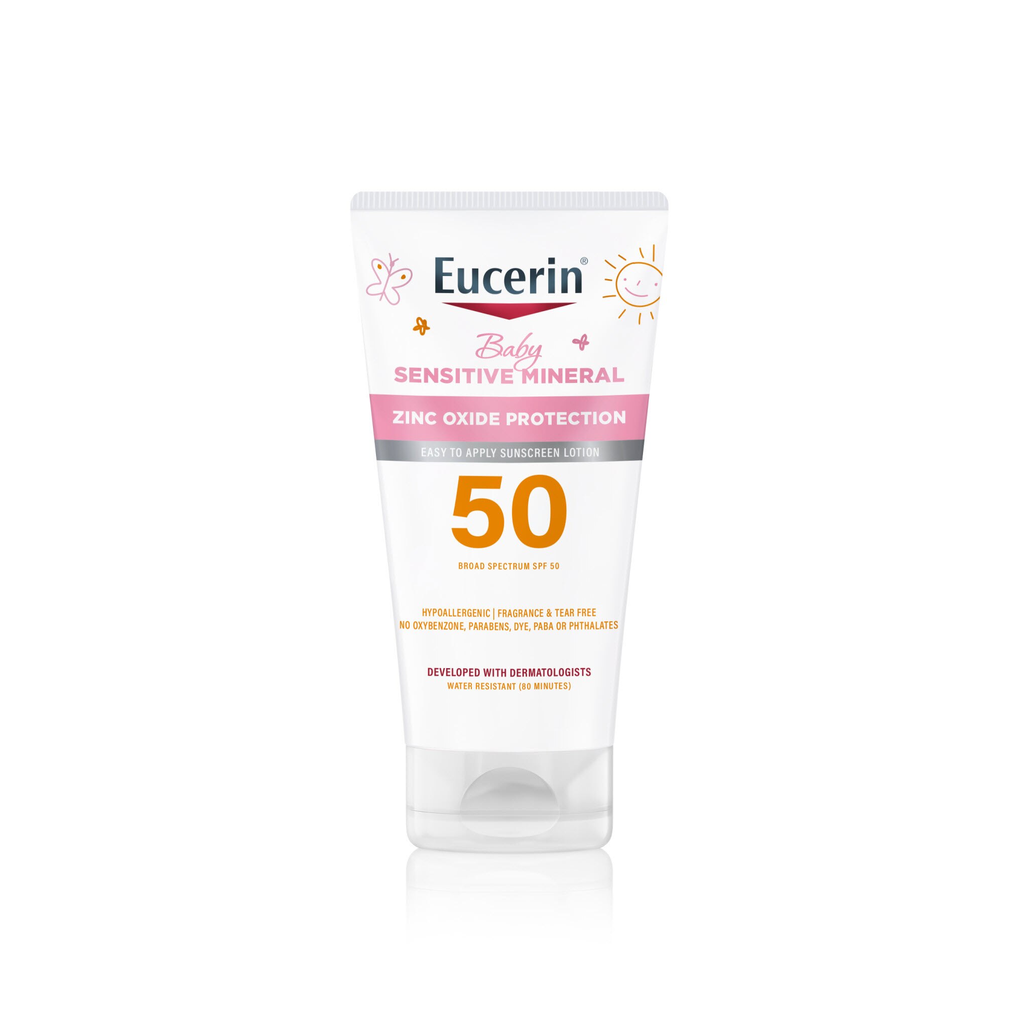 Eucerin Sun Sensitive Mineral SPF 50 Baby Sunscreen, 4 OZ