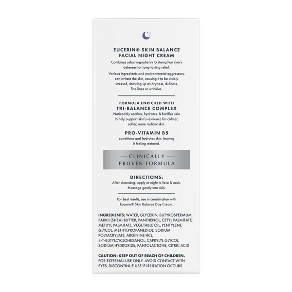 Eucerin Skin Balance Facial Night Cream, 1.7 OZ