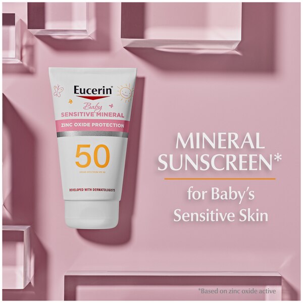 Eucerin Baby Sensitive Mineral Sunscreen SPF 50, 4 OZ