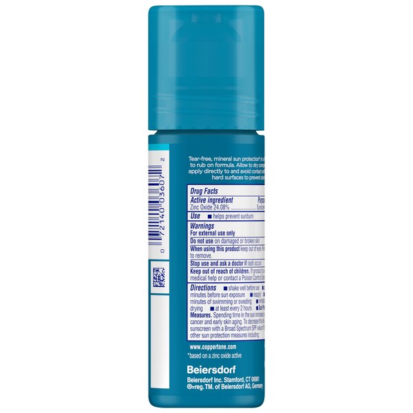 Coppertone Kids Fun Color Roll-On Sunscreen, Blue, SPF 50, 2.5 oz
