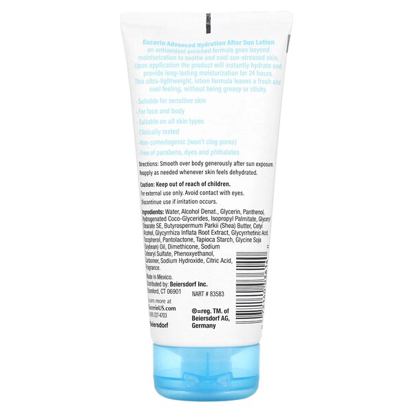 Eucerin Advanced Hydration After Sun Lotion, 6.8 OZ
