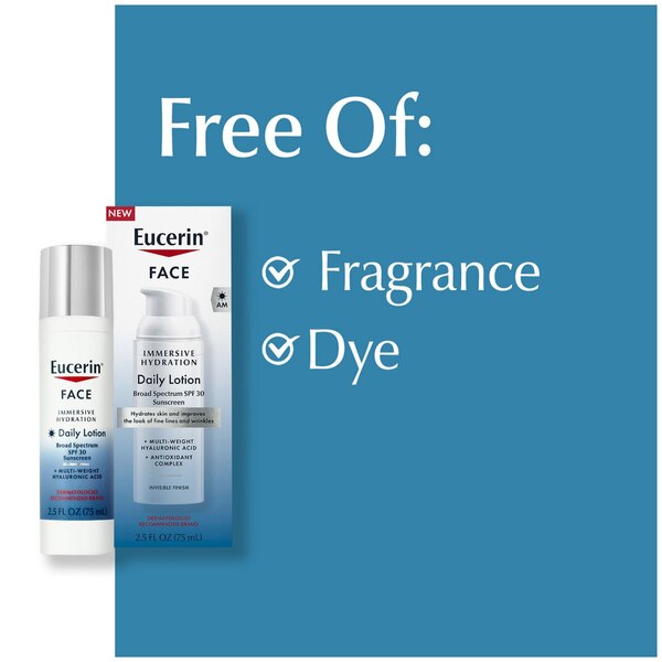 Eucerin Face Immersive Hydration Daily Lotion Broad Spectrum SPF 30 Sunscreen