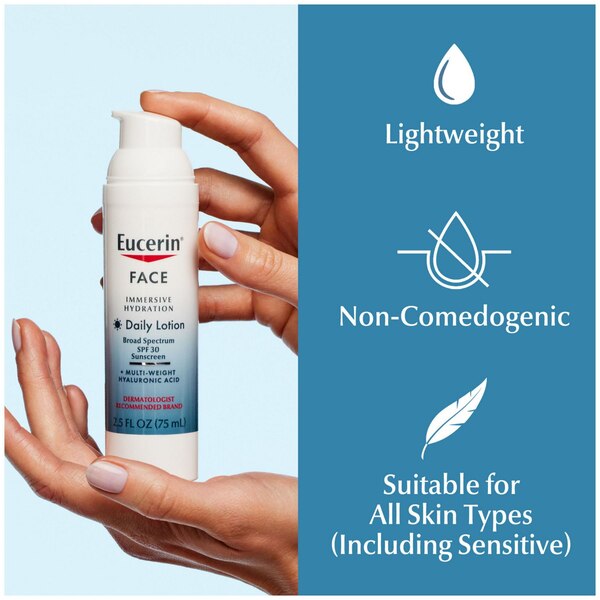 Eucerin Face Immersive Hydration Daily Lotion Broad Spectrum SPF 30 Sunscreen