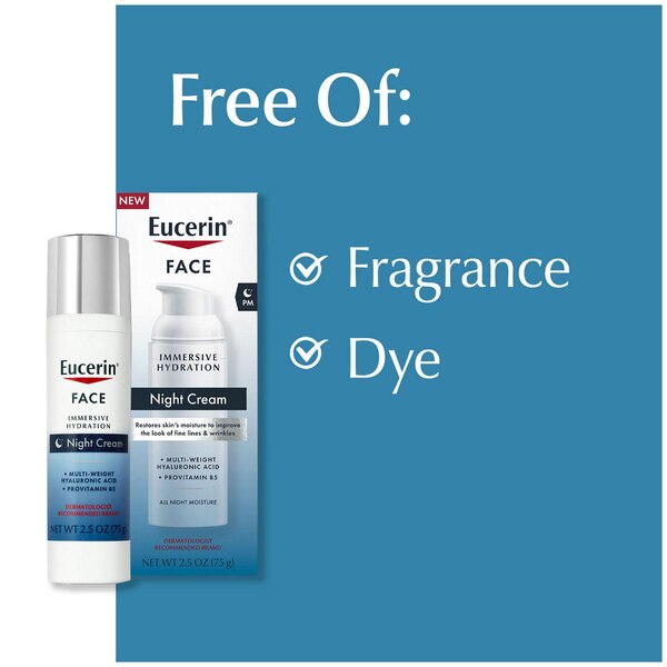 Eucerin Face Immersive Hydration Night Cream, 1.7 OZ
