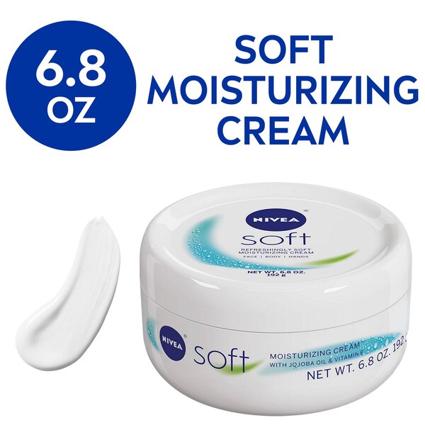 Nivea Soft Moisturizing Cream, 6.8 OZ