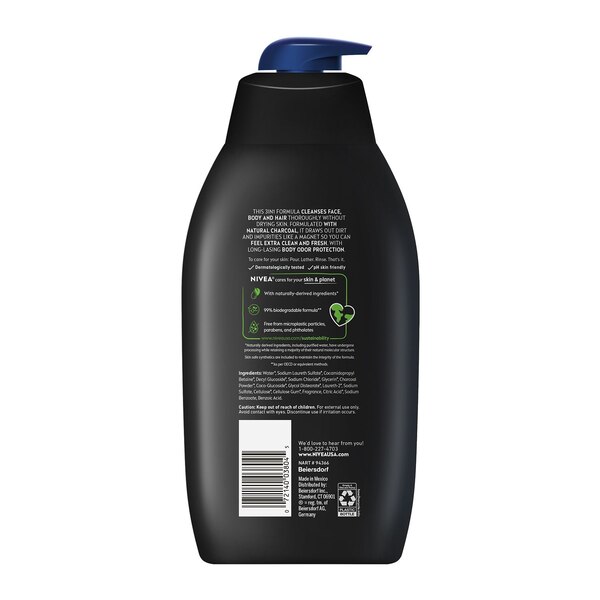 NIVEA Men’s Deep Active Clean Charcoal Body Wash