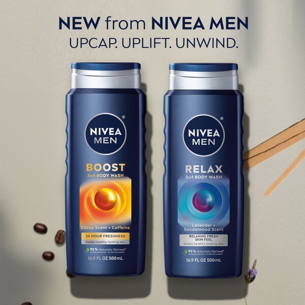 NIVEA Men’s Total Relax Body Wash, 16.9 OZ