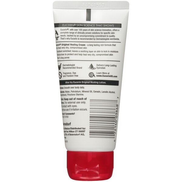 Eucerin Original Healing Soothing Repair Creme, 2 OZ
