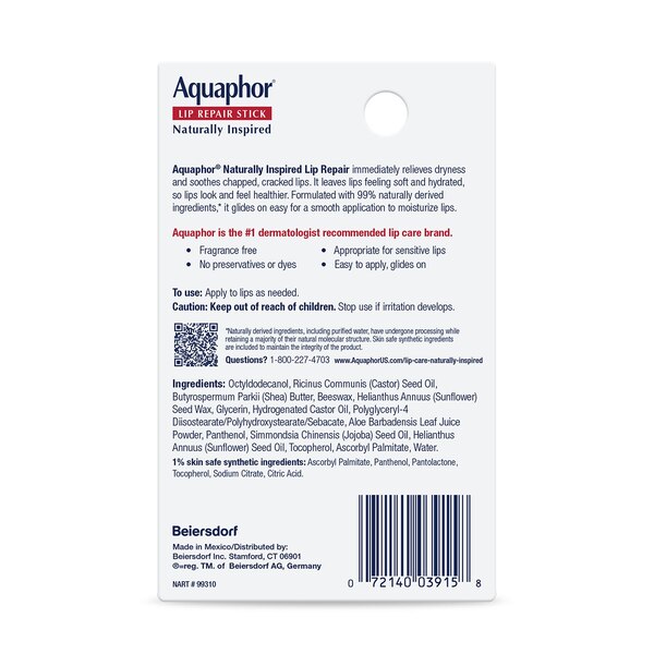 Aquaphor Aloe Vera Lip Repair Stick