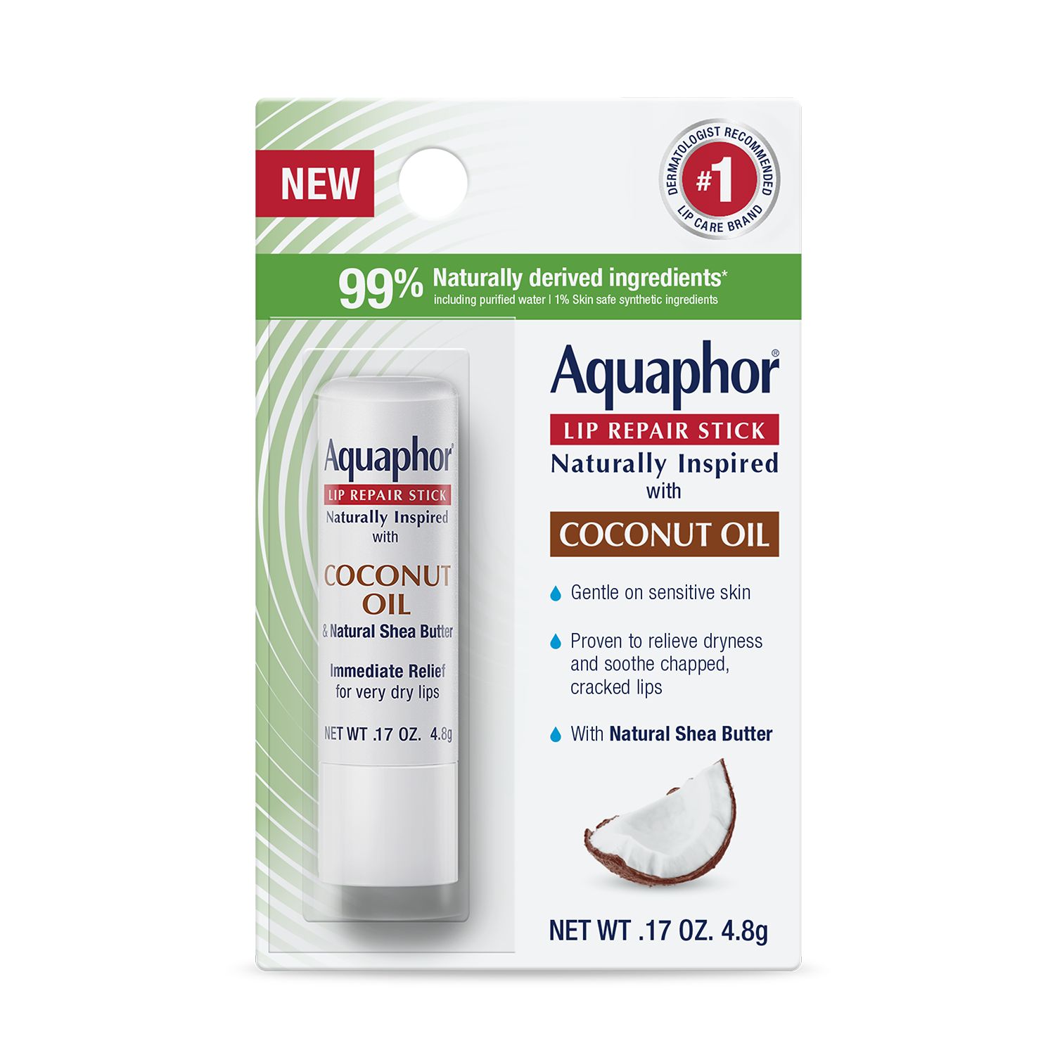Aquaphor Lip Naturals, Coconut