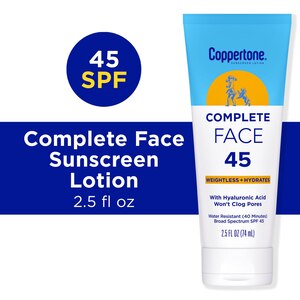 Coppertone Complete Face Lotion, SPF 45, 1.5 OZ
