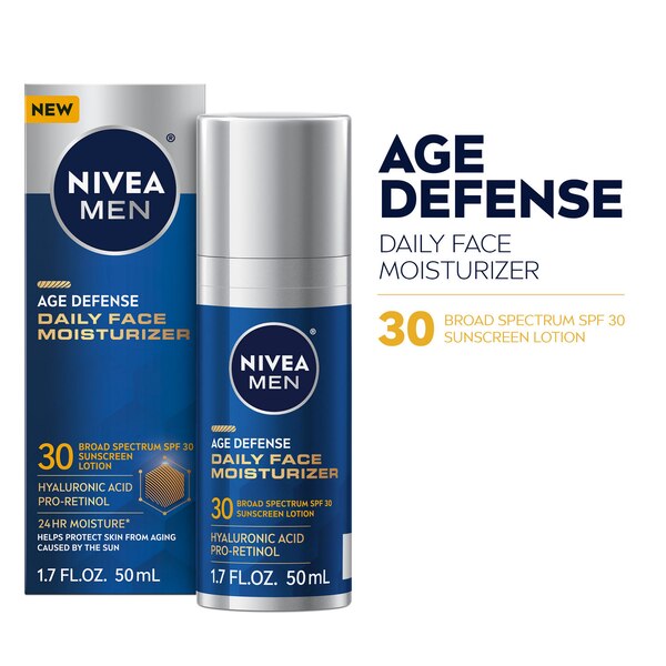 Nivea Men Age Defense Daily Face Moisturizer With SPF, 1.7 OZ