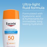 Eucerin Sun Advanced Hydration Ultra-Light Fluid with Hyaluronic Acid & Humectants, Broad Spectrum SPF 50, thumbnail image