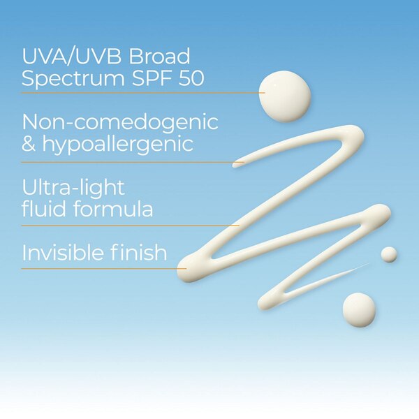Eucerin Sun Advanced Hydration Ultra-Light Fluid with Hyaluronic Acid & Humectants, Broad Spectrum SPF 50