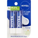 Nivea Lip Care, Moisture, 2 CT, thumbnail image