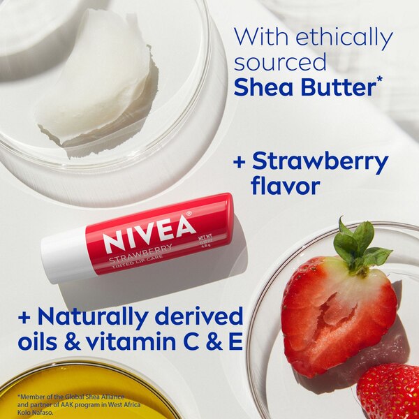 Nivea Lip Care Strawberry (Stick) 2-Pack 0.17oz