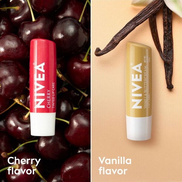 Nivea Lip Care, Cherry and Cream, 2 CT