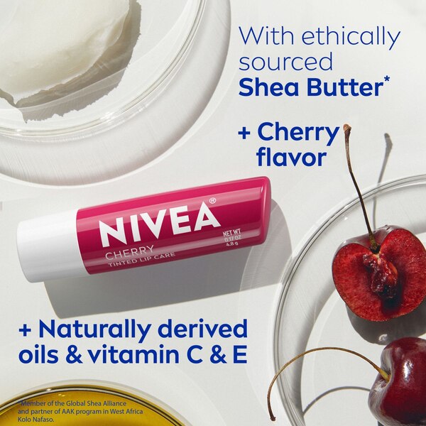 Nivea Lip Care, Cherry, 2 CT