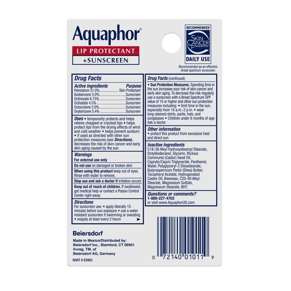 Aquaphor Lip Protectant with SPF 30, 0.35 OZ
