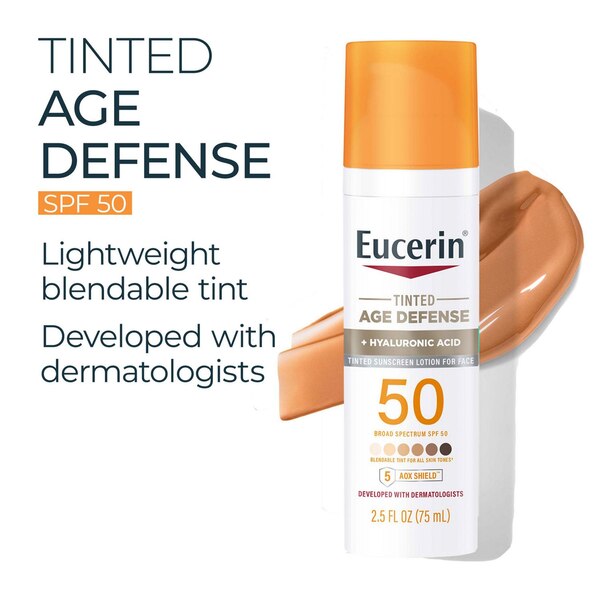 Eucerin Sun Tinted Age Defense SPF 50 Face Sunscreen Lotion