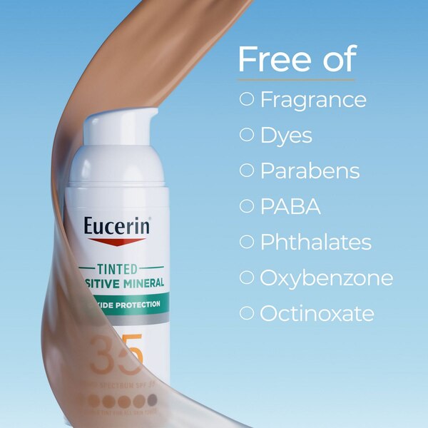 Eucerin Sun Tinted Mineral Sunscreen Face Lotion, SPF 35
