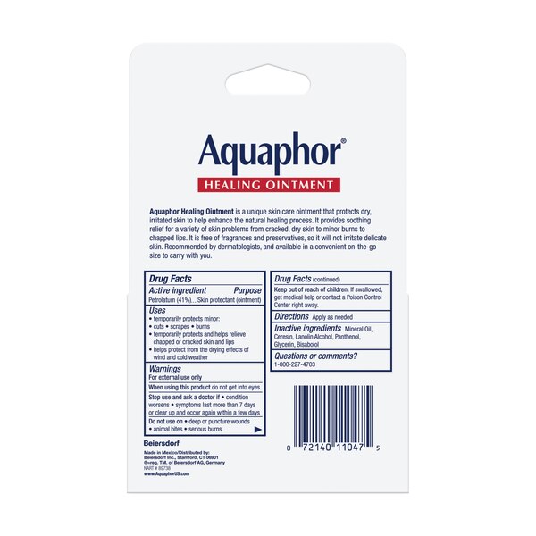 Aquaphor Advanced Therapy Healing Ointment Skin Protectant Tube, 0.35 OZ, 2CT