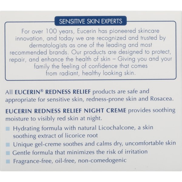 Eucerin Sensitive Skin Experts Redness Relief Night Creme, 1.7 OZ