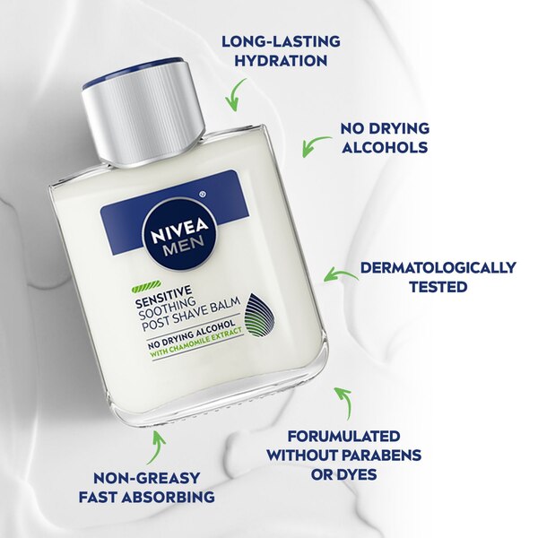 NIVEA Men Sensitive Soothing Post Shave Balm, 3.3 OZ