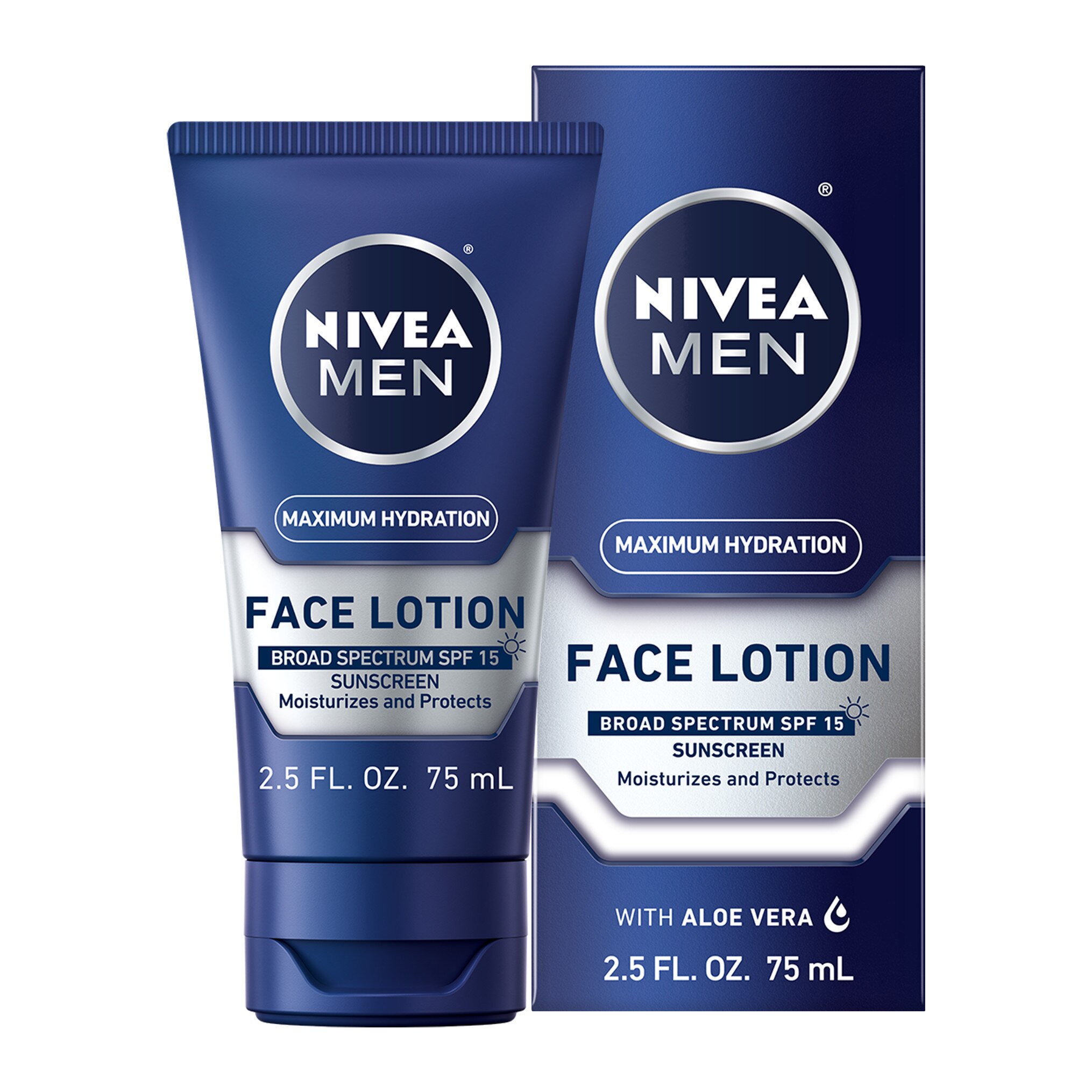 NIVEA MEN Maximum Hydration Face Lotion With SPF 15, 2.5 OZ