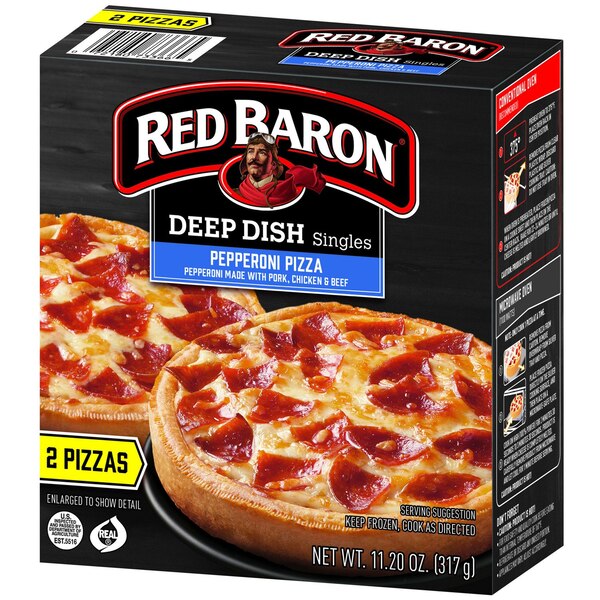 Red Baron Deep Dish Singles Pizza, 2 CT